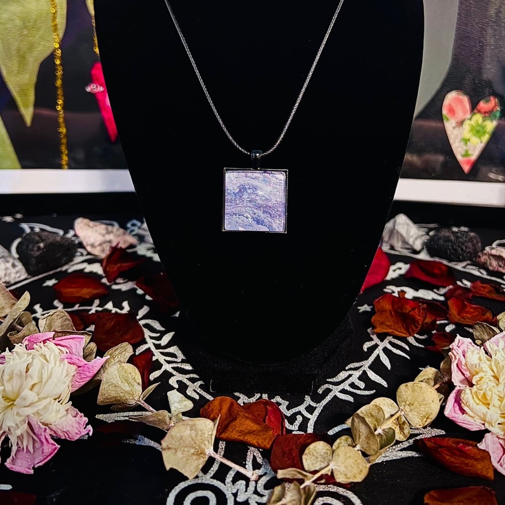 Cotton candy sky necklace #3